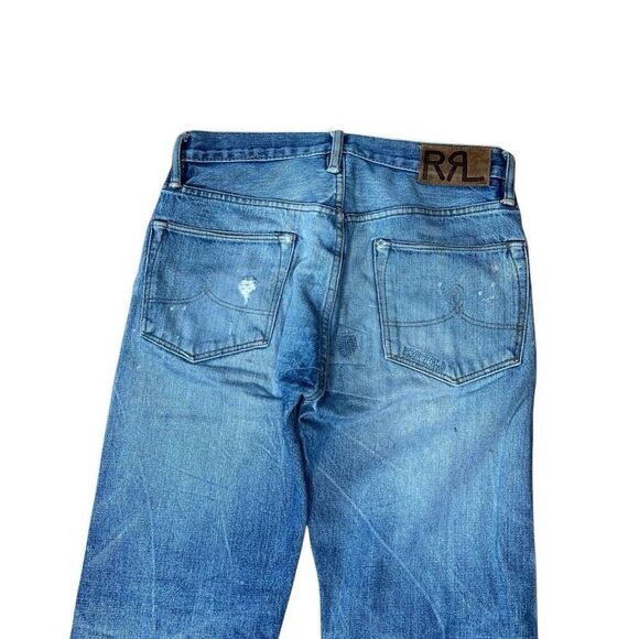 Vintage RRL Japanese Selvedge Denim Hillside Patchwork Straight Leg Jeans 29x32 - Picture 6 of 16